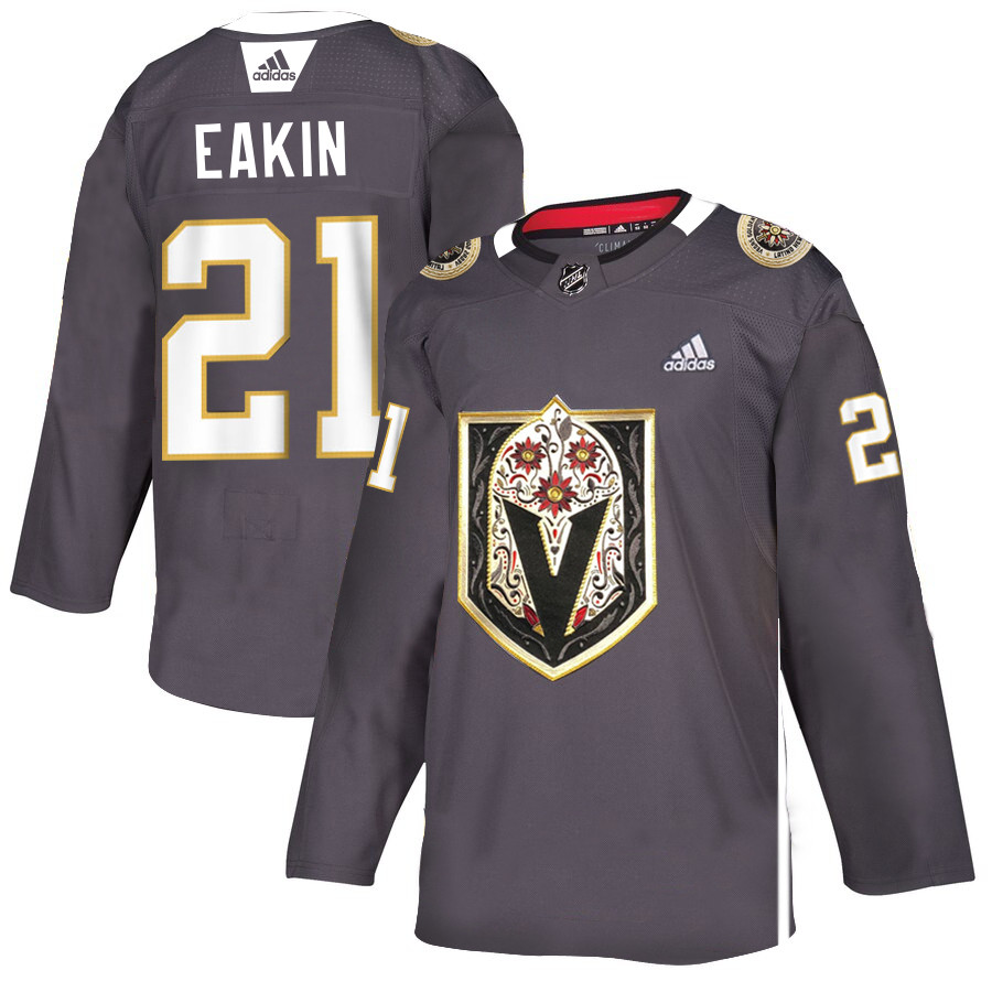 Vegas Golden Knights 21 Cody Eakin Gray Dia De Los Muertos Adidas Jersey Vegas Golden Knights 21 Cody Eakin Gray Dia De Los Muertos Adidas Jersey
