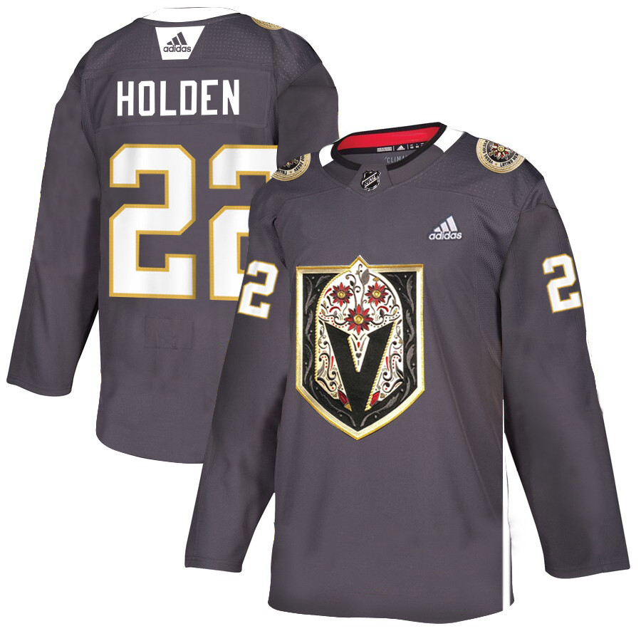 Vegas Golden Knights 22 Nick Holden Gray Dia De Los Muertos Adidas Jersey Vegas Golden Knights 22 Nick Holden Gray Dia De Los Muertos Adidas Jersey