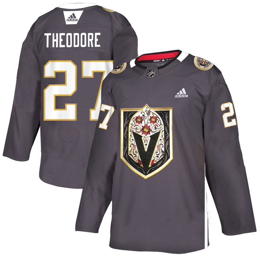 Vegas Golden Knights 27 Shea Theodore Gray Dia De Los Muertos Adidas Jersey Vegas Golden Knights 27 Shea Theodore Gray Dia De Los Muertos Adidas Jersey