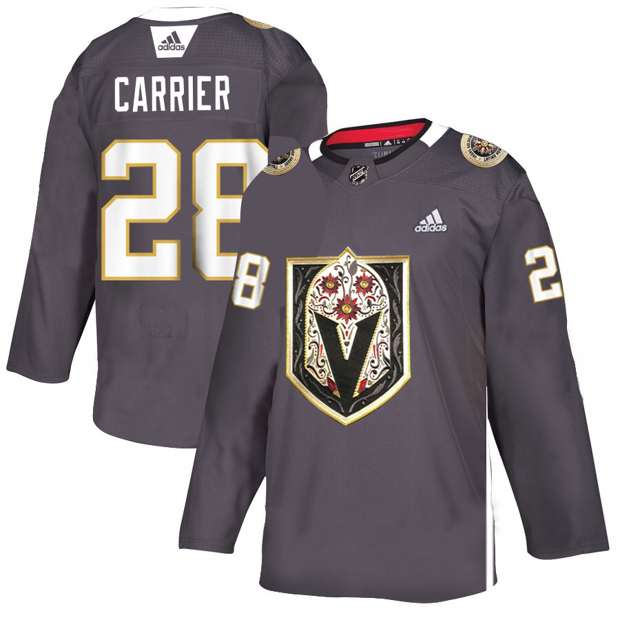 Vegas Golden Knights 28 William Carrier Gray Dia De Los Muertos Adidas Jersey Vegas Golden Knights 28 William Carrier Gray Dia De Los Muertos Adidas Jersey
