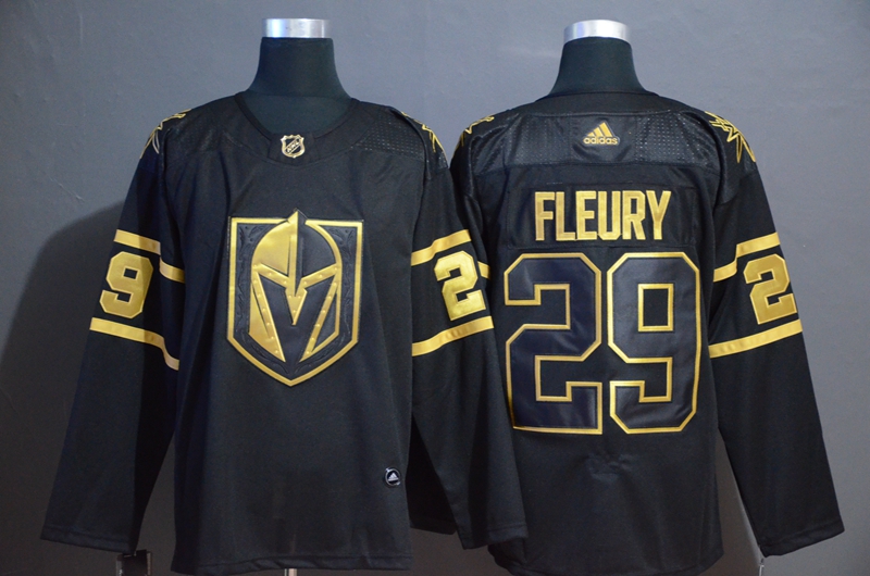 Vegas Golden Knights 29 Marc Andre Fleury Black With Special Glittery Logo Adidas Jersey Vegas Golden Knights 29 Marc Andre Fleury Black With Special Glittery Logo Adidas Jersey