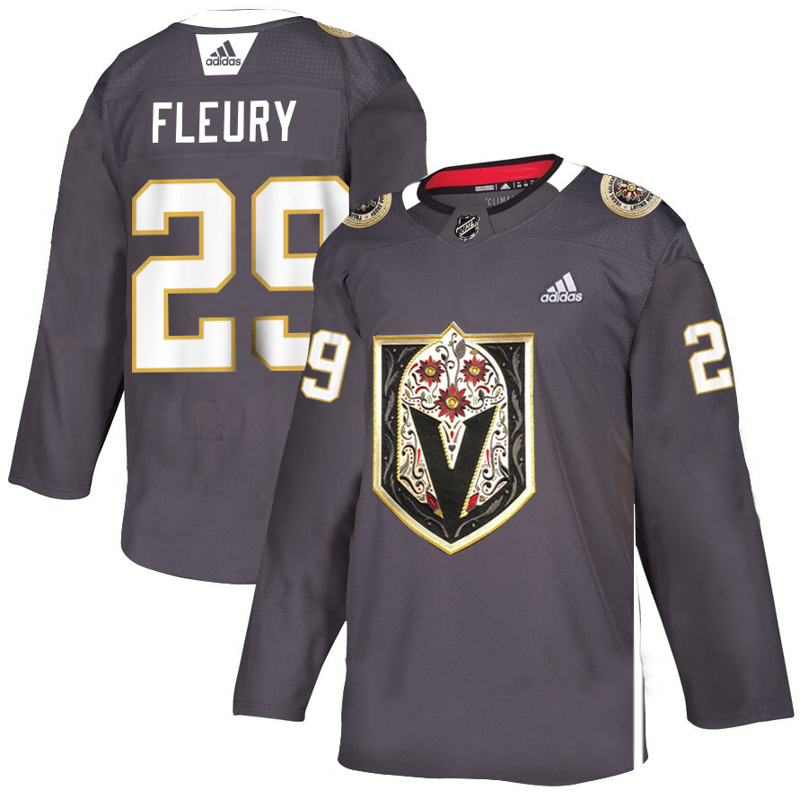 Vegas Golden Knights 29 Marc-Andre Fleury Gray Dia De Los Muertos Adidas Jersey Vegas Golden Knights 29 Marc-Andre Fleury Gray Dia De Los Muertos Adidas Jersey