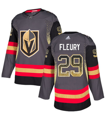 Vegas Golden Knights 29 Marc-Andre Fleury Gray Drift Fashion Jersey