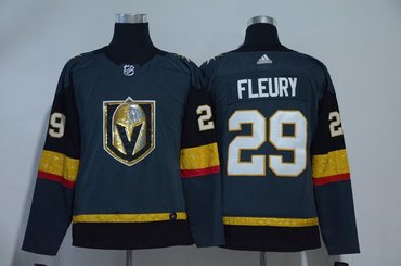 Vegas Golden Knights 29 Marc-Andre Fleury Gray Youth Adidas Jersey Vegas Golden Knights 29 Marc-Andre Fleury Gray Youth Adidas Jersey