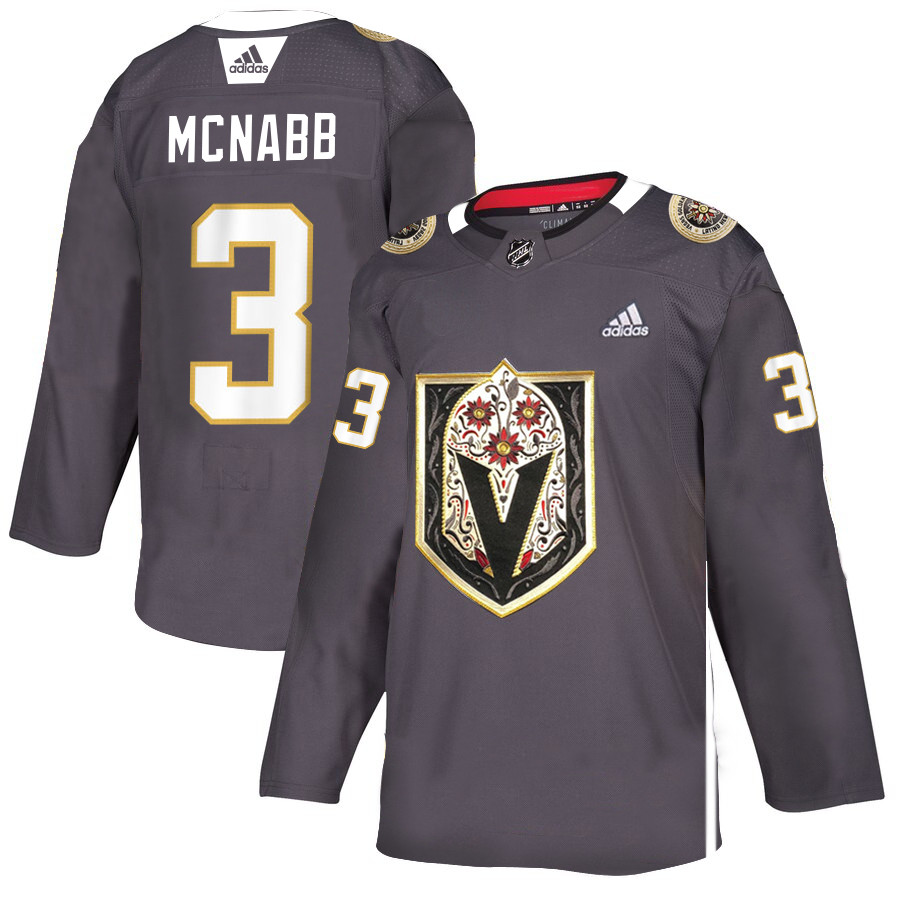 Vegas Golden Knights 3 Brayden McNabb Gray Dia De Los Muertos Adidas Jersey Vegas Golden Knights 3 Brayden McNabb Gray Dia De Los Muertos Adidas Jersey