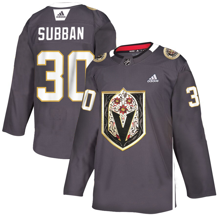 Vegas Golden Knights 30 Malcolm Subban Gray Dia De Los Muertos Adidas Jersey Vegas Golden Knights 30 Malcolm Subban Gray Dia De Los Muertos Adidas Jersey