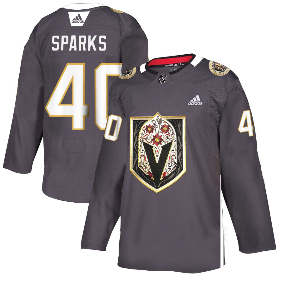 Vegas Golden Knights 40 Garret Sparks Gray Dia De Los Muertos Adidas Jersey Vegas Golden Knights 40 Garret Sparks Gray Dia De Los Muertos Adidas Jersey