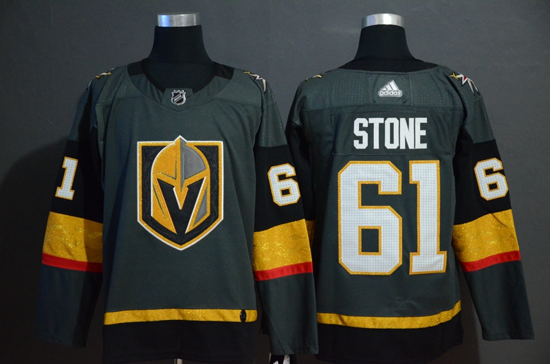 Vegas Golden Knights 61 Mark Stone Gray With Special Glittery Logo Adidas Jersey Vegas Golden Knights 61 Mark Stone Gray With Special Glittery Logo Adidas Jersey