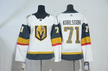 Vegas Golden Knights 71 William Karlsson White Women Adidas Jersey Vegas Golden Knights 71 William Karlsson White Women Adidas Jersey