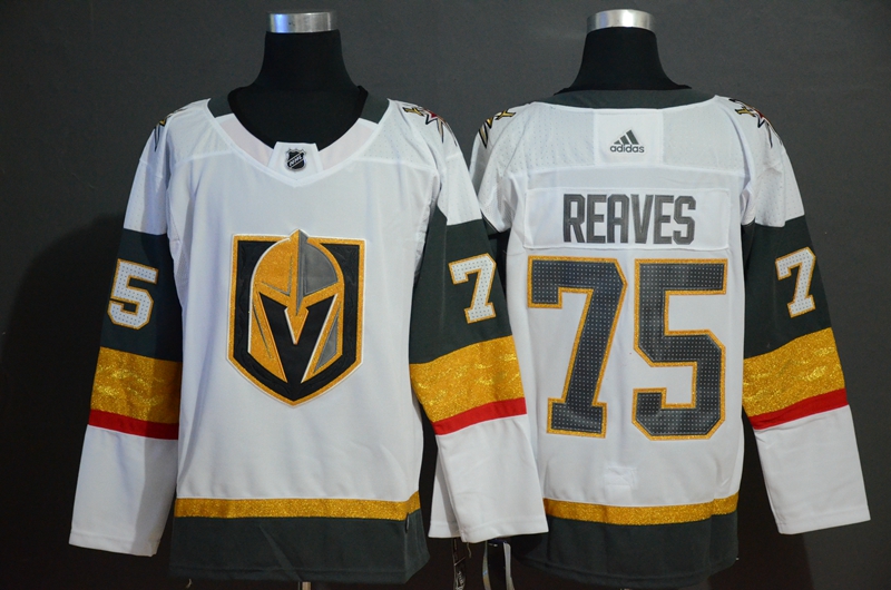 Vegas Golden Knights 75 Ryan Reaves White With Special Glittery Logo Adidas Jersey Vegas Golden Knights 75 Ryan Reaves White With Special Glittery Logo Adidas Jersey