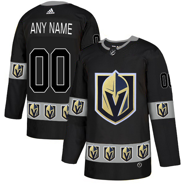 Vegas Golden Knights Black Men's Customized Team Logos Fashion Adidas Jersey Vegas Golden Knights Black Men's Customized Team Logos Fashion Adidas Jersey