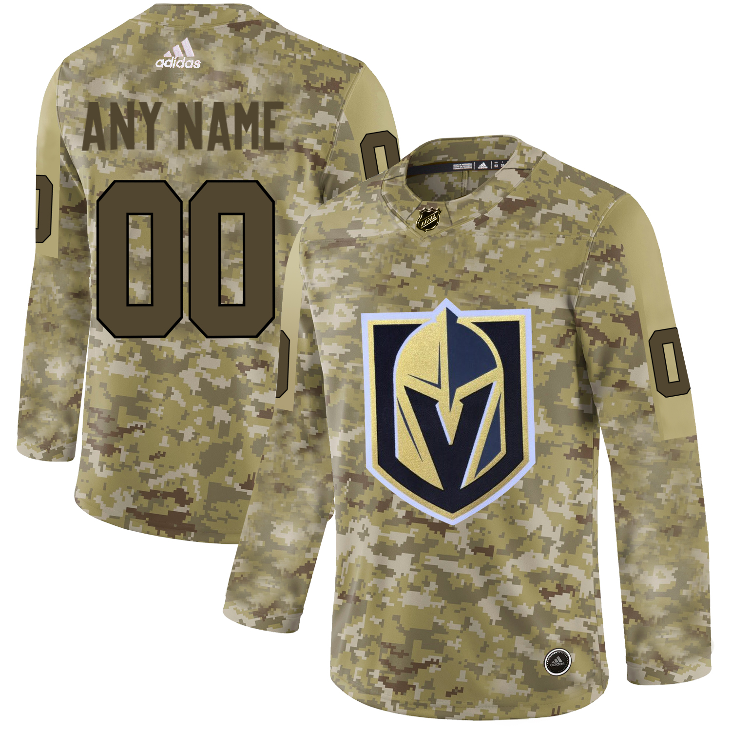 Vegas Golden Knights Camo Men's Customized Adidas Jersey Vegas Golden Knights Camo Men's Customized Adidas Jersey