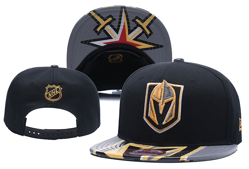 Vegas Golden Knights Fresh Logo Black Adjustable Hat YD