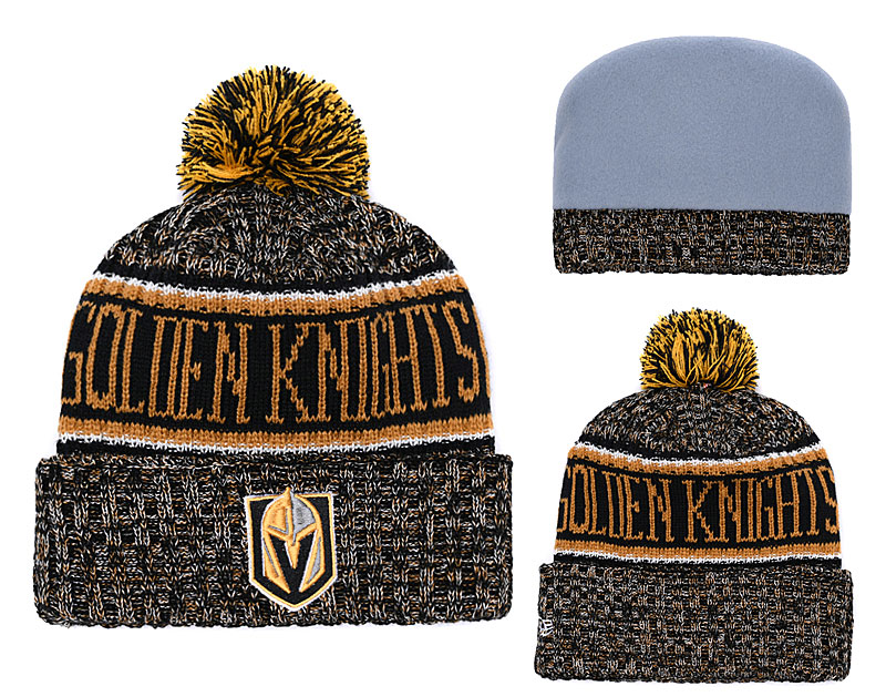 Vegas Golden Knights Fresh Logo Fashion Pom Knit Hat YD