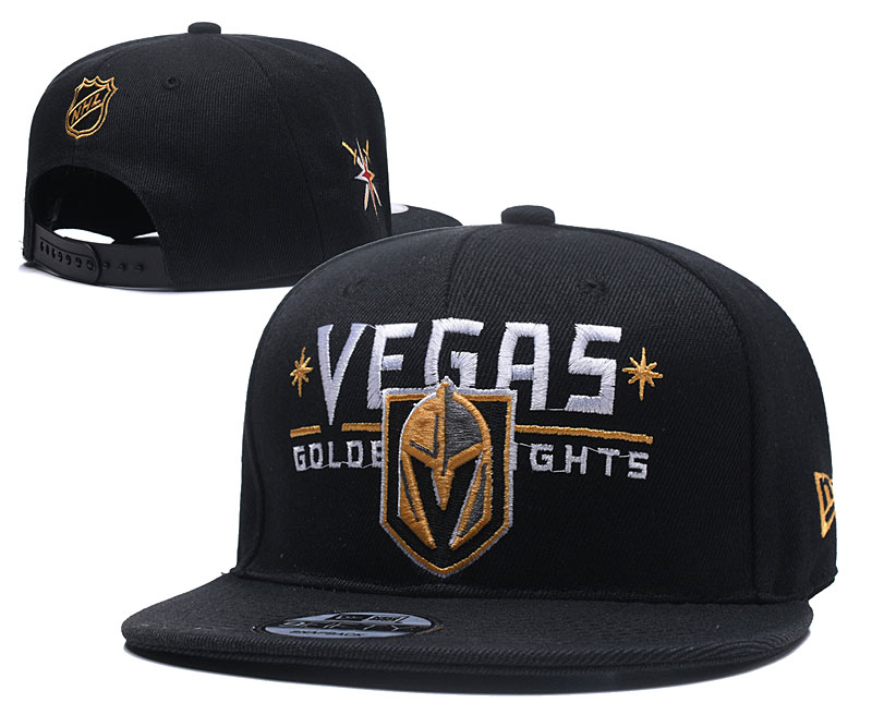 Vegas Golden Knights Team Logo Black Adjustable Hat YD