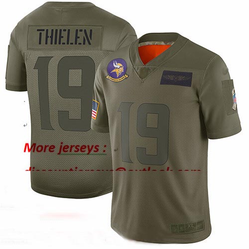 Vikings #19 Adam Thielen Camo Youth Stitched Football Limited 2019 Salute to Service Jersey Vikings #19 Adam Thielen Camo Youth Stitched Football Limited 2019 Salute to Service Jersey