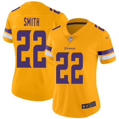 Vikings #22 Harrison Smith Gold Women's Stitched Football Limited Inverted Legend Jersey Vikings #22 Harrison Smith Gold Women's Stitched Football Limited Inverted Legend Jersey