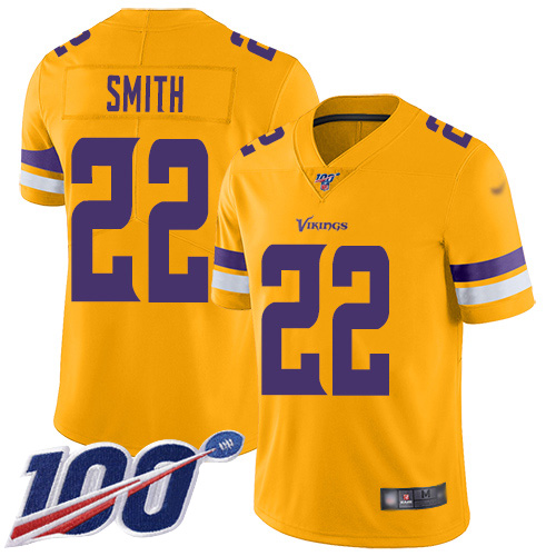 Vikings #22 Harrison Smith Gold Youth Stitched Football Limited Inverted Legend 100th Season Jersey Vikings #22 Harrison Smith Gold Youth Stitched Football Limited Inverted Legend 100th Season Jersey