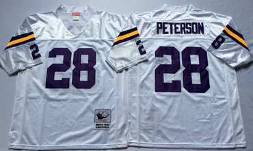 Vikings 28 Adrian Peterson White Throwback Jersey Vikings 28 Adrian Peterson White Throwback Jersey