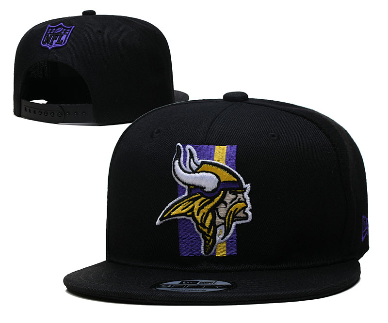 Vikings Black Snapback Hat --YD