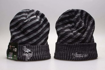 Vikings Fresh Logo Gray & Black Knit Hat YP