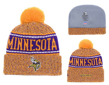 Vikings Fresh Logo Orange Knit Hat YD