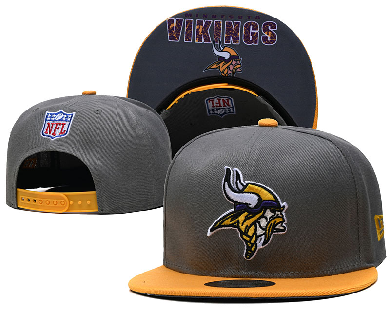 Vikings Gray Snapback Hat --TX