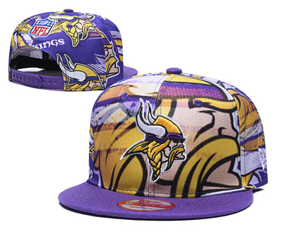 Vikings Team Logo Purple Adjustable Hat TX