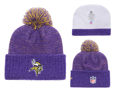 Vikings Team Logo Purple Knit Hat YD