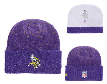 Vikings Team Logo Purple Knit Hat YD3
