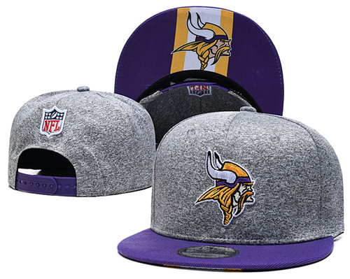 Vikings Team Logos Adjustable Gray Hat GS