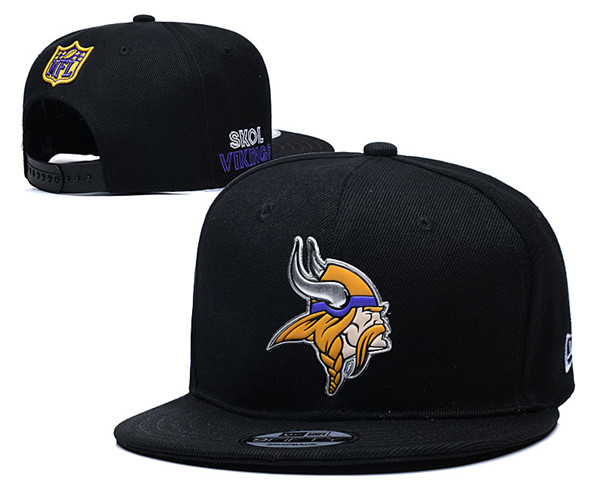 Vikings Team Logos Adjustable Hat Black YD