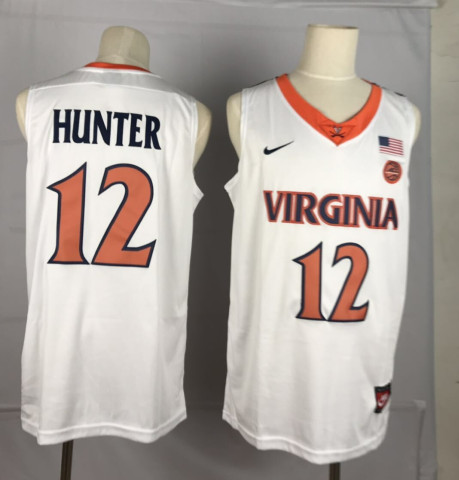 Virginia Cavaliers 12 DeAndre Hunter White College Basketball Jersey Virginia Cavaliers 12 DeAndre Hunter White College Basketball Jersey