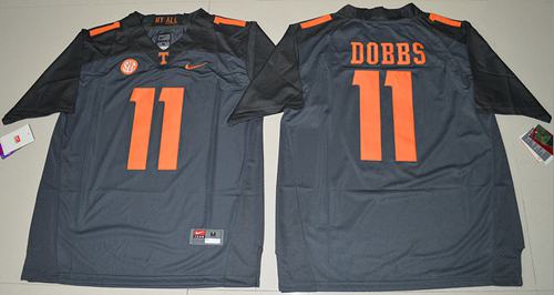 Vols #11 Joshua Dobbs Grey Limited Stitched NCAA Jersey Vols #11 Joshua Dobbs Grey Limited Stitched NCAA Jersey