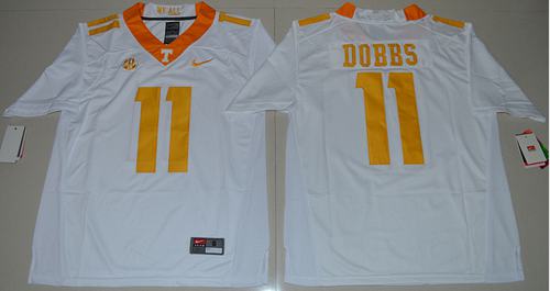 Vols #11 Joshua Dobbs White Stitched NCAA Jersey Vols #11 Joshua Dobbs White Stitched NCAA Jersey