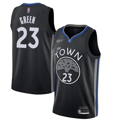 Warriors #23 Draymond Green Black Basketball Swingman City Edition 2019 20 Jersey