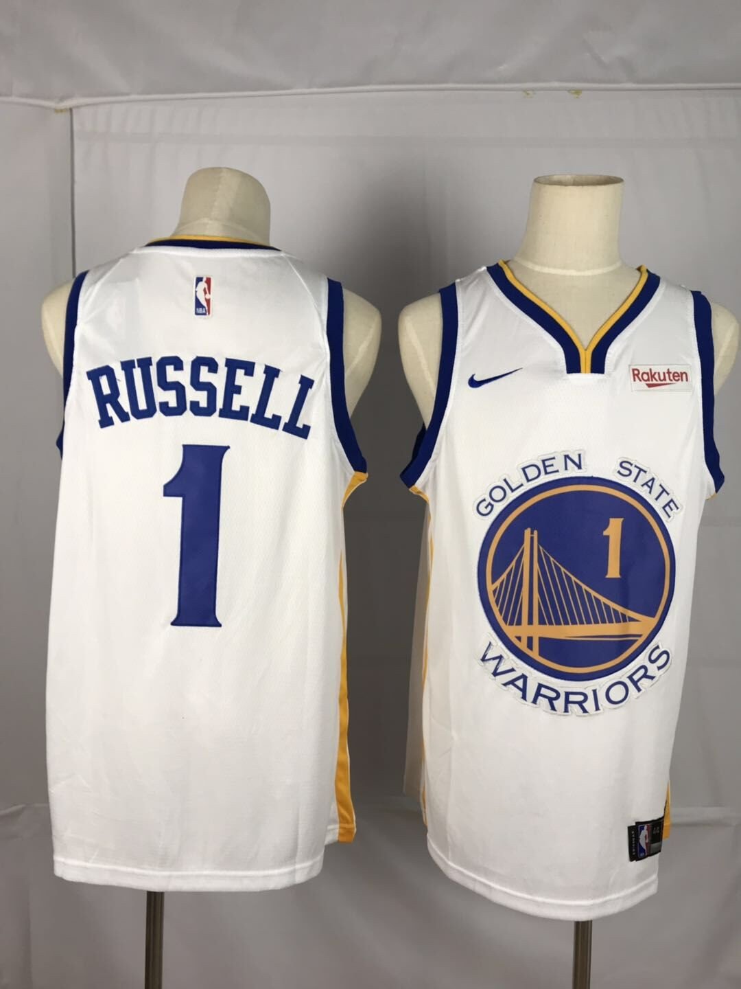 Warriors 1 D'angelo Russell White City Edition Nike Swingman Jersey