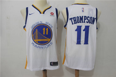 Warriors 11 Klay Thompson White Nike Swingman Jersey