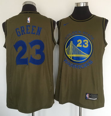 Warriors 23 Draymond Green Olive Nike Swingman Jersey