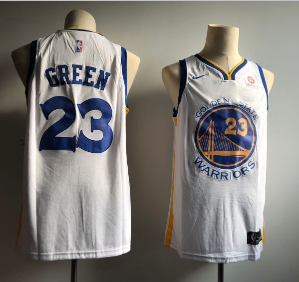 Warriors 23 Draymond Green White Nike Swingman Jersey