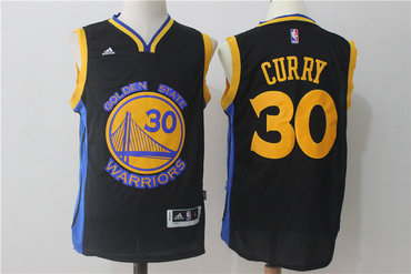 Warriors 30 Stephen Curry Black Swingman Jersey