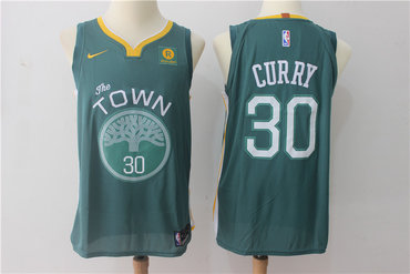 Warriors 30 Stephen Curry Green The Town Nike Jersey