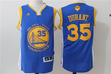 Warriors 35 Kevin Duant Royal 2017 NBA Finals Swingman Jersey