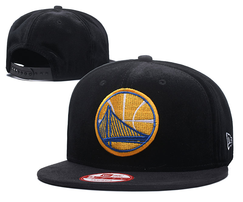 Warriors Team Logo Black Adjustable Hat GS