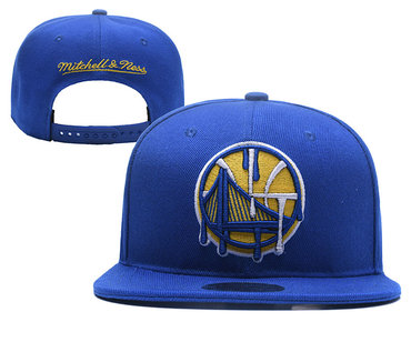 Warriors Team Logo Black Mitchell & Ness Adjustable Hat YD