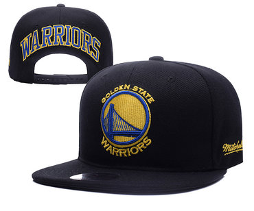 Warriors Team Logo Black Mitchell & Ness Adjustable Hat black YD
