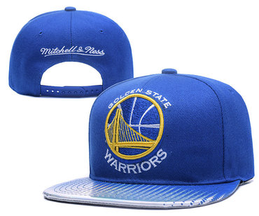 Warriors Team Logo Blue Mitchell & Ness Adjustable Hat YD