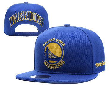 Warriors Team Logo Blue Mitchell & Ness Adjustable Hat YD