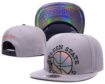 Warriors Team Logo Gray Reflective Adjustable Hat GS