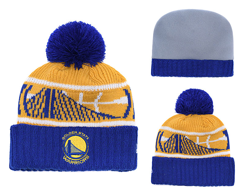 Warriors Team Logo Yellow Knit Hat YD